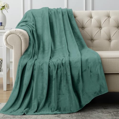Utopia Bedding Fleece Blanket Throw Size Celadon 300GSM Luxury Anti-Static Fuzzy Soft Microfiber Blanket for Couch, Sofa and Bed (60x50 Inch)