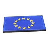 AUTSUPPL Insignia Bordada Bandera Unión Europea para Ropa Mochilas y Gorras Parche de Nylon Resistente y Fácil de Colocar Accesorio Versátil para Decoración Textil