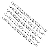 Baxnore Cadena de hierro de metal con hebilla de doble cabeza, funda para teléfono móvil DIY, accesorios para bolsos hechos a mano, moderno, fresco, duradero para manualidades, fab (Plata)