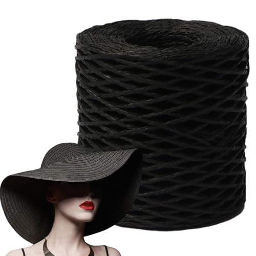 Fil raphia naturel pour emballage | Corde de bricolage de couleur naturelle pour jouet, chapeau, projet d'artisanat et décoration à faire soi-même