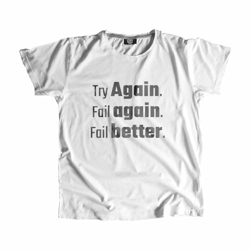 T-shirt Fail Better blanc vêtement motivationnel inspirant unisexe