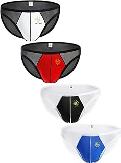 iKingsky Men's Pouch Bikini Underwear Sexy Breathable Mesh Coverage Back Briefs