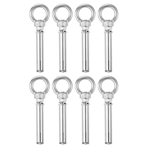 Image of uxcell Ring Lifting Expansion Eyebolt, 8pcs M6x70mm 304 Stainless Steel Expansion Screw with Eye Ring for Concrete Brick Wall