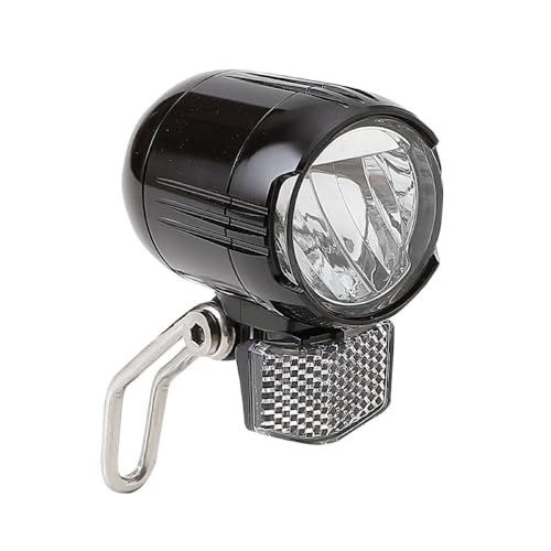 Faro delantero e-bike LED negro para trayectos nocturnos seguros en la ciudad