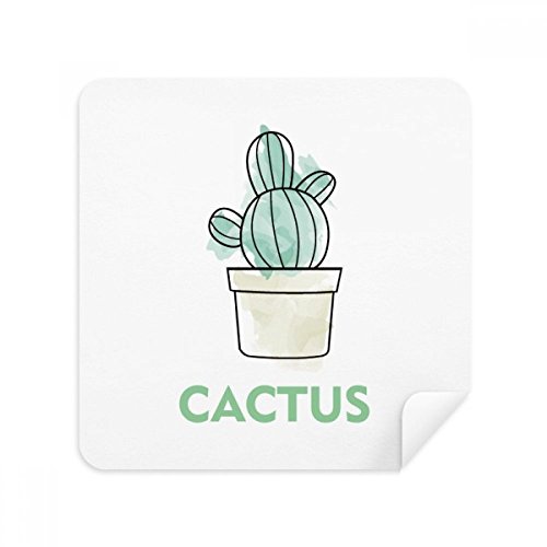 Nettoyant pour écran de téléphone en daim tissu cactus aquarelle x2