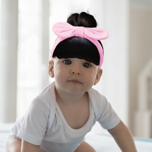 Baby Headband with Bangs Baby Wig Bangs Headband Lovely Bowknot Wigs for Toddler Girls Hair Accessories2