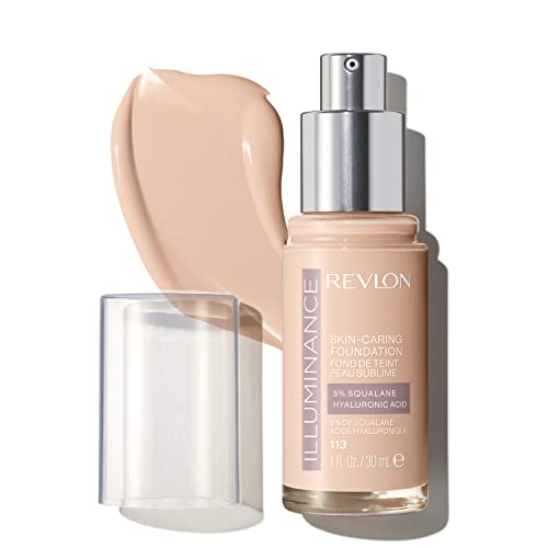 Revlon Illuminance Skin-Caring Liquid Foundation, Hyaluronic Acid, Hydrating and Nourishing Formula...