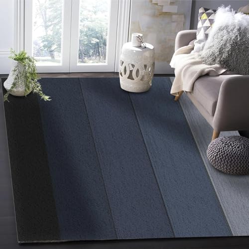 Tapis de salon dégradé bleu marine pour protéger le sol du bureau - 2