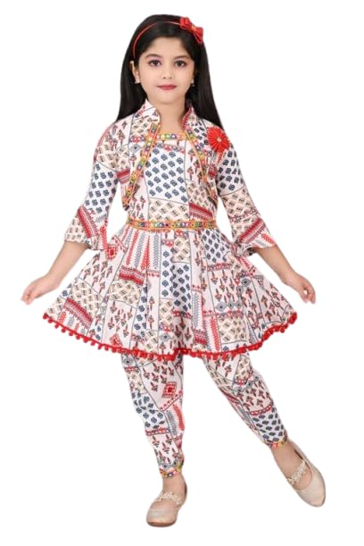 Casual Kids Girls Top Dress with Bottom Long Sleeves