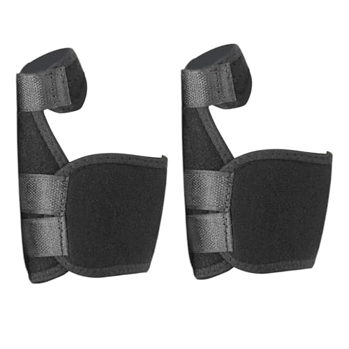 Generisch Férula para dedos de los pies, férula de dedo gordo, corrector de juanetes, juego de 2 láminas curvas, protector de pies esguince ajustable para hombres y hombres