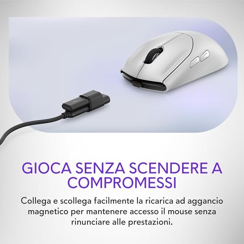 Alienware Tri-Mode Wireless Gaming Mouse AW720M (Lunar Light) - Mouse gaming - Immagine 2