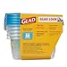 Glad GladWare Design Series Food Storage Containers - Medium Rectangle - Meal Container Holds up to 24 Ounces of Food - Lock Tight Seal, 4 Count