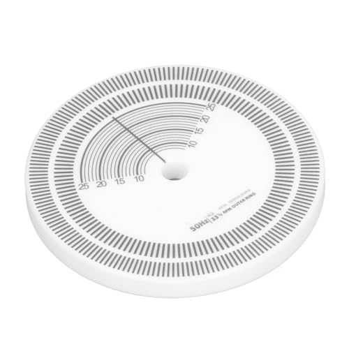 Eujgoov Turntable Strobe Disc, LP Record Player Calibration Tachometer with LP Stroboscope Disc Mat, 33RPM 45RPM for Audio Video