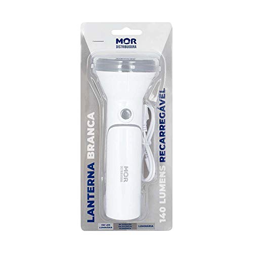 Lanterna e Luminária 140 Lumens Branca Recarregável