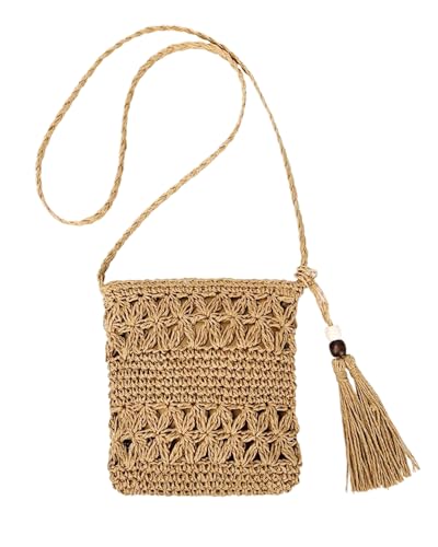 Yotlein Strohtaschen Damen Sommer, Hohle Freizeit Umhängebeutel, Stroh Crossbody Tasche, Strandtasche Vintage Handarbeit Umhängetasche, Tasche für Damenreisen und Urlaub, für Damenreisen und Urlaub Yotlein Strohtaschen Damen Sommer, Hohle Freizeit Umhängebeutel, Stroh Crossbody Tasche, Strandtasche Vintage Handarbeit Umhängetasche, Tasche für Damenreisen und Urlaub, für Damenreisen und Urlaub