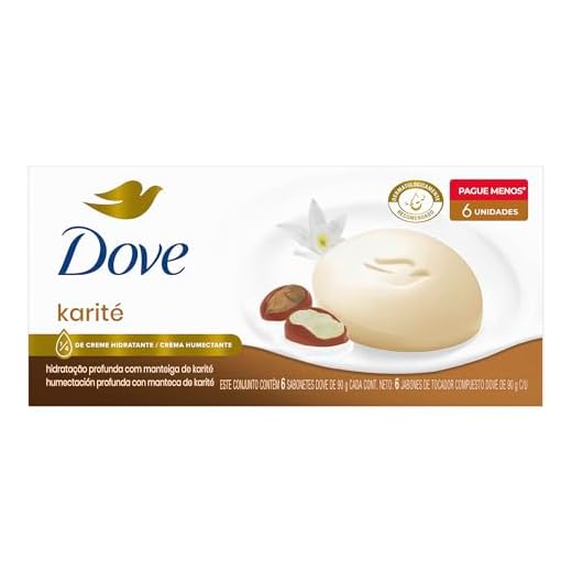Dove Sabonete em Barra Karité e Baunilha 90 g 6 unidades
