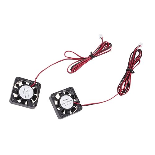 BUGUUYO 4pcs 4010 DC 12V Small Cooling Fan for 3D Printer Hot End 2 Wire High Performance Heat Dissipation Easy Installa