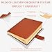 JOYCE Important Document Organizer, Life File Manager with Labels, for Managing Letters, Photos, Birth Certificates, Social Security Cards, Passport, Ring Binder (Brown Leather)