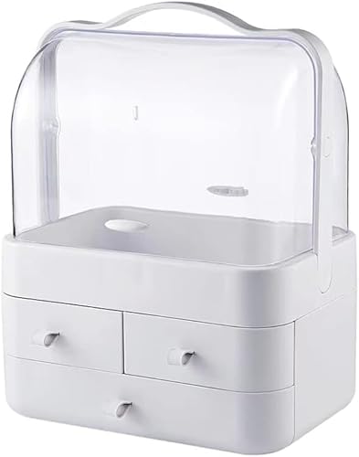 メイクボックス 化粧品収納ボックス 化粧ぼっくす コスメ収納 化粧品ケース 化粧品ボックス 大容量 蓋付き 防塵 防水 引き出し付き 浴室 洗面所収納 3段式 整理簡単 小物入れ 多機能 長持ち カバー おしゃれ おしゃれ コスメ ボックスランキング (白