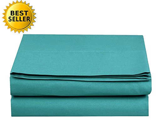 Luxury Flat Sheet on Amazon Elegant Comfort Wrinkle-Free 1500 Premier Hotel Quality 1-Piece Flat Sheet, King Size, Turquoise