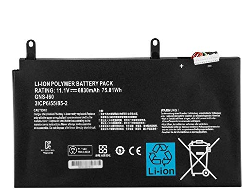 BOWEIRUI GNS-160 (11.1V 75.81Wh 6830mAh) Laptop Battery Replacement for GIGABYTE P35G P35K P35N P35W P35X P37K P37W P37X P57W P57X Series 961TA010FA GNS-I60