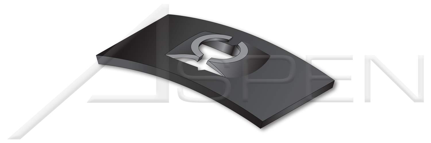 (3000 pcs) #10-32, Steel Spring Nuts, Flat Style Speed Nuts, SAE 1050 Carbon Steel, Phosphate Coated and Oiled, Black