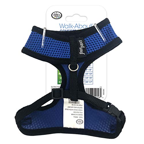 Image of Four Paws Comfort Control Dog Harness Blue Small
