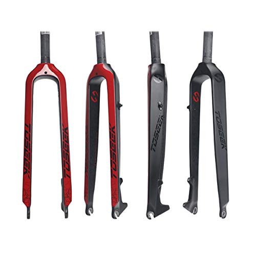 PLATT 自転車用フォークフルカーボン 超軽量 ストレートチューブ ディスクブレーキ マウンテンバイクフォーク MTB 26/27.5/29インチ