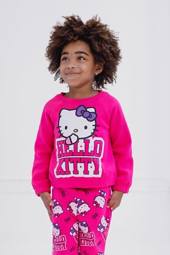 Image of Hello Kitty Girls' Fleece Sweatshirt and Pants Set Toddler to Big Kid