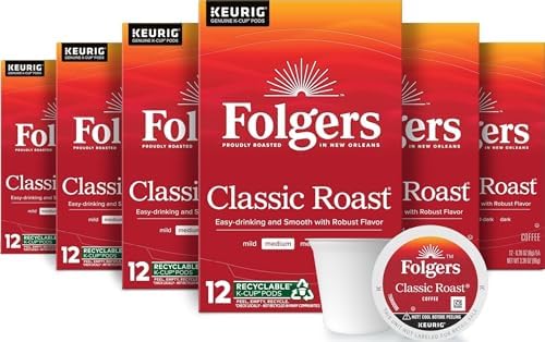 Folgers Classic Medium Roasted Coffee K-Cup Capsules for Keurig K-Cup Brewers (360 Capsules)