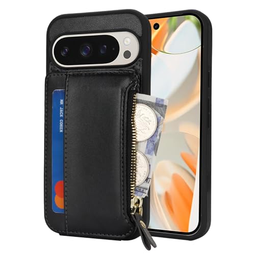 Image of Cavor for Google Pixel 9 Pro XL Case Wallet with Card Holder, Black