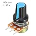uxcell 11Pcs 100K Variable Resistors Single Turn Rotary Carbon Film Taper Potentiometer with Knobs