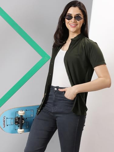 Image of AUSK Womens Regular Fit Shirts||Regular Fit Shirts for Women||Half Sleeves Regular Fit Shirts for Women