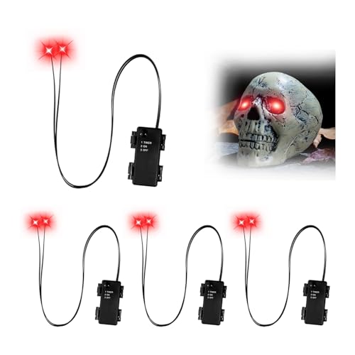 4 Pack Halloween LED Glowing Eyes, LED Light up Eyes