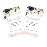 Blushing Diaper Raffle Tickets Set of 50 Girls Baby Shower Game Drawings - Invitation Insert Card...