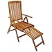 DEGAMO Klappessel Relaxsessel Maracana mit ausziehbarem Fußteil, klappbar, verstellbar und ausziehbar Akazienholz braun geölt, Outdoor
