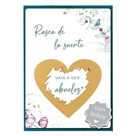 JoliCoon Tarjeta de rascar Vais a ser abuelos con sobre - Anunciar embarazo abuelos