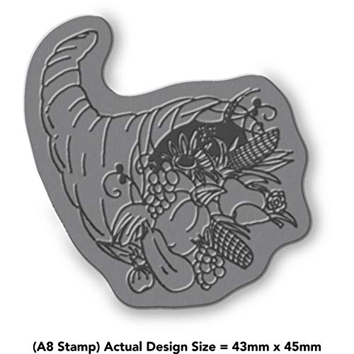 'Cornucopia' Rubber Stamp - Unmounted Design for Crafting & Scrapbooking, A8 (RS00023535)