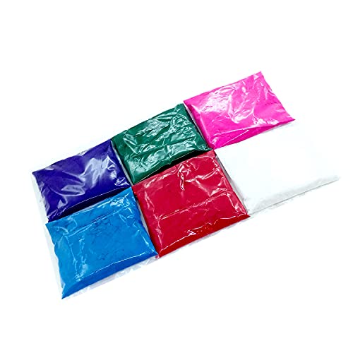 Rangoli Powder Rangoli Colored Color Rangoli Making Kit for Navratri Pongal Pooja Mandir (Multicolour 50 gm X 5 Each Pack and White Color 100 Grams)