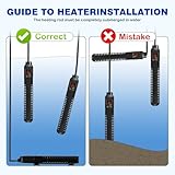 Neulriscn Aquarium Heater, 500W Fish Tank Heater with External Temperature Controller, Submersible Fish Tank Heaters with LED Digital Display, Overheat Protection & Auto-Off, for Fishtank up to 250L - Image 4