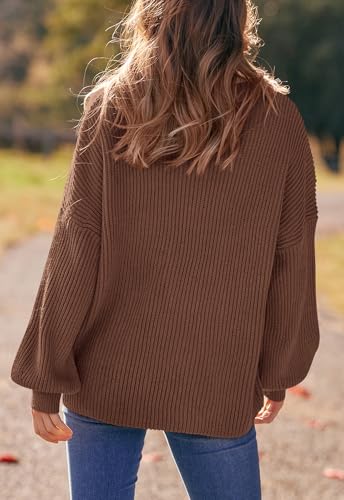 Image of PRETTYGARDEN Womens Sweaters Spring 2026 Oversized Chunky Knitted Pullover Sweater Casual Long Sleeve Crewneck Cute Sweaters