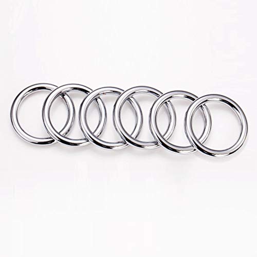 Coohc Metal O Rings 1 Inch Inner Diameter Welded Heavy Duty Seamless Molded Solid Round Ring (Silver 6 Pcs) #TOP3