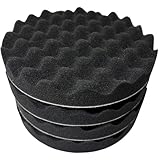 YESprime ポリッシャーバフ スポンジバフ 180mm 4個入り（波面） コンパウンド ポリッシュ 研磨 ポリッシャーヘッド ウレタン マジックテープ式