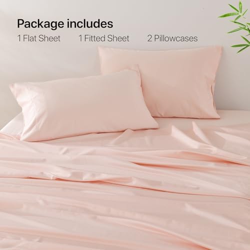 NATUREFIELD Bed Sheets Set Queen Size (4pc), Rayon Derived from Bamboo & Organic Cotton Blend 400 Thread, Silky Soft Cooling Sheets with Deep Pockets, Hotel Luxury Bedding Sheets & Pillowcases - Thumbnail 2