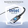 Cable Matters [Intel Certified 80Gbps Thunderbolt 5 Cable - 1m / 3.3ft, Supports up to 120Gbps Bandwidth Boost and 240W Charging, Compatible with Thunderbolt 4, USB4, and USB C, Black #5