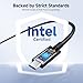 Cable Matters [Intel Certified 80Gbps Thunderbolt 5 Cable - 1m / 3.3ft, Supports up to 120Gbps Bandwidth Boost and 240W Charging, Compatible with Thunderbolt 4, USB4, and USB C, Black