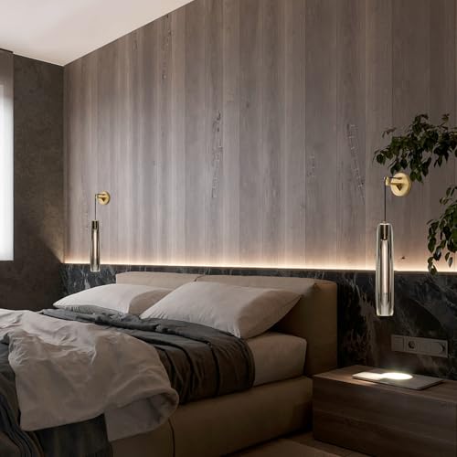 Image of Wall Sconces Sets of 2,Modern Brass Crystal Wall Sconces,Handmade Modern Vanity Wall Sconce with Clear Crystal,Bathroom Living Room Bedroom,Bedside,Hallway, Corridor(2 Bulb Included)