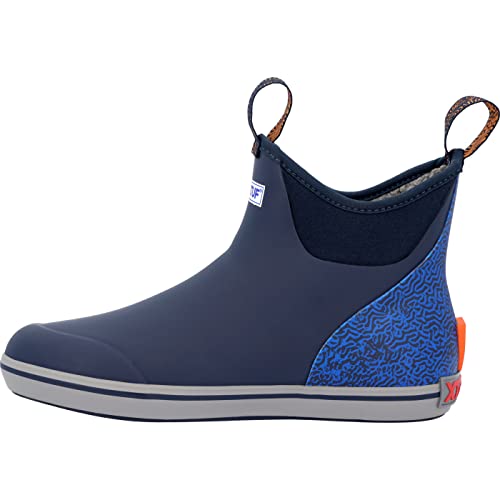 Image of XTRATUF Men's Trolling Pack Fleece Lined Ankle Deck Boot, Blue, Size 13(M)