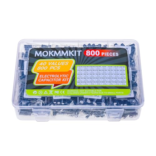 Mokmmkit 0.1UF-1000UF 10V 16V 25V 50V 100V, Electrolytic Capacitor Assortment Kit thumb #1