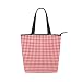 ALALAL Sacs de mode de grande capacité Nappe rouge blanc Texture de pique-nique Sacs fourre-tout pour les femmes pour les femmes Travail Voyage Shopping 11 × 4 × 13,6 pouces